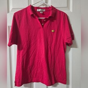 Masters Collection Red Pima Cotton Short Sleeve Golf Polo Shirt, Sz Large, EUC!